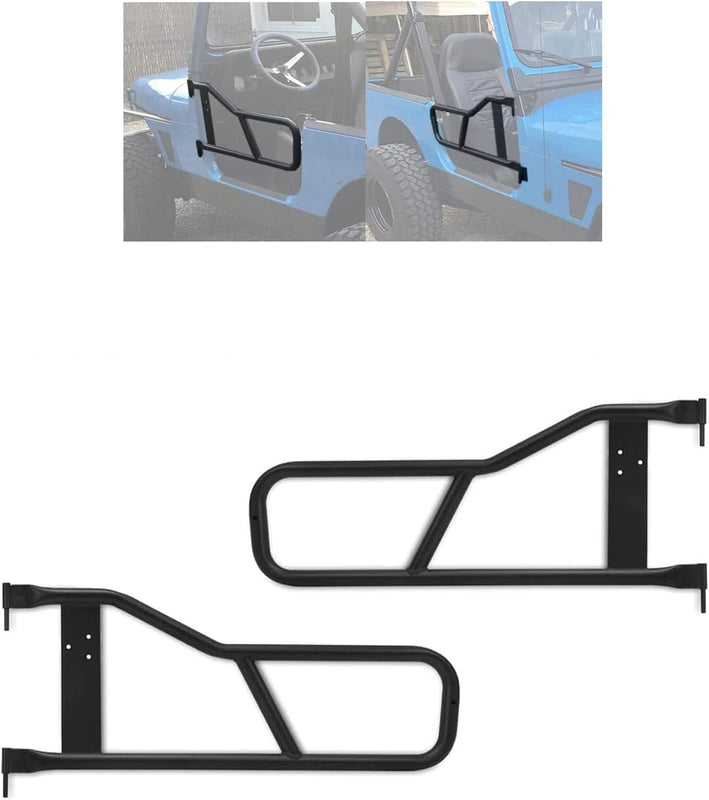 Tubular Doors Compatible with 1987-2006 Jeep Wrangler YJ TJ Tubular Half Doors Tube Door Steel Left & Right Simple Off-Road Style LYAM-155