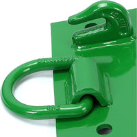 Load image into Gallery viewer, KUAFU Grab Hooks Tractor Bucket Hook Compatible with John Deere 1025R 2032R 3320 2520 Tractor Bucket Hooks Bolt on D Rings Green
