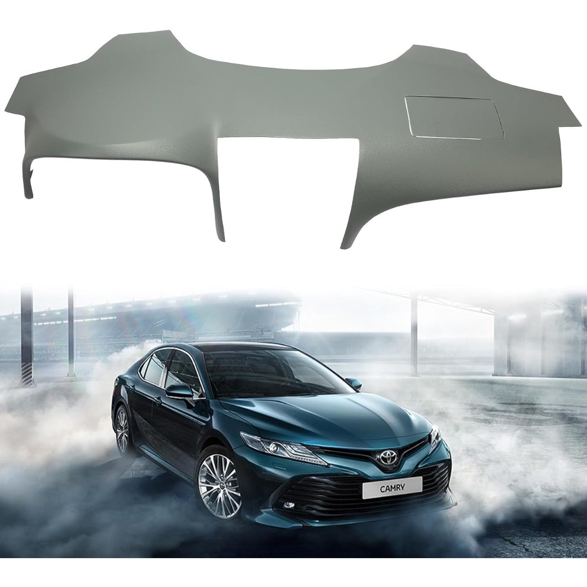 Dashboard Cap Cover Compatible with 2007-2011 Toyota Camry Gray Dashboard Cap Replacement ABS Plastic