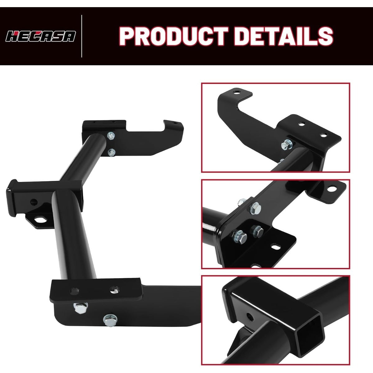 Class 3 Trailer Hitch Compatible with 2000-2014 Ford E-150 E-250 Econoline E-350 Super Duty Trailer Tow Hitch 2 Inch Receiver, Black, NN2174