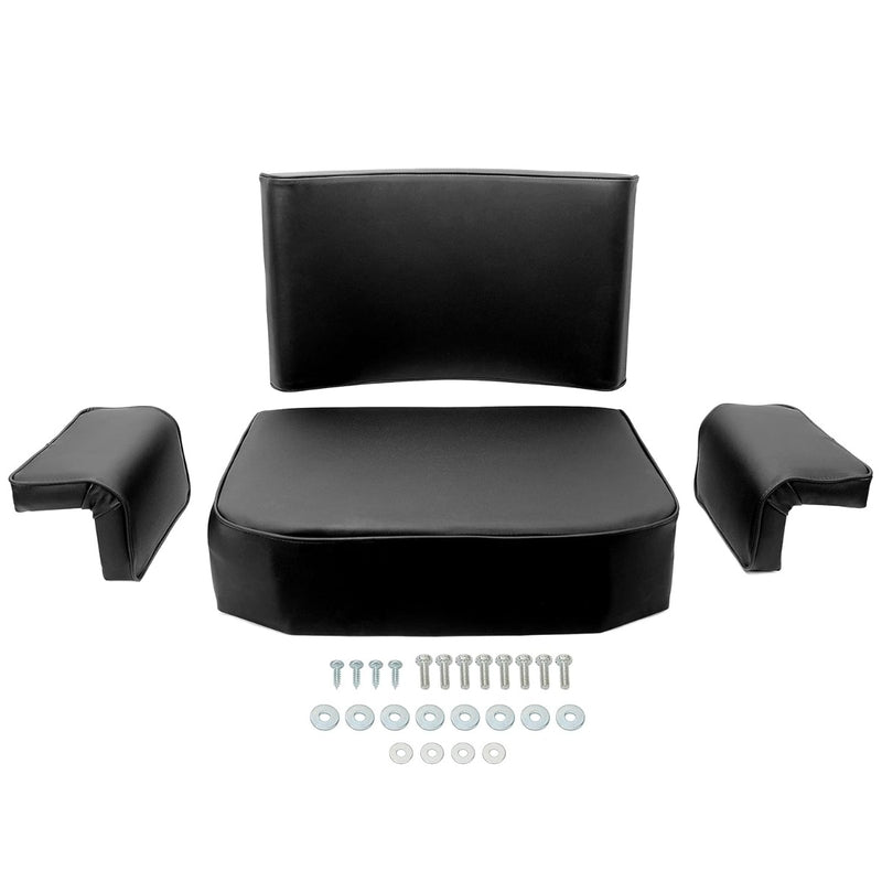 KUAFU Seat Cushion & Armrest Kit Compatible with John Deere Crawler Dozer 420 430 440 1010 2010 Seat Back Seat Bottom and Pair Arm Rest