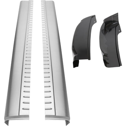ECOTRIC Rocker Panels Cab Corners Compatible with 1999-2007 Chevy GMC | Compatible with 1999-2007 Chevy Silverado GMC Sierra 4 Door Extended Cab Trucks Lower Slip-On Metal 2 Packages