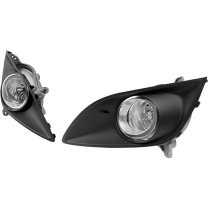 HECASA 2Pcs Fog Lights w/Bezel Compatible with 2013-2017 Hyundai Veloster Turbo Front Bumper Clear Lens Fog Lamp Black Bezel Replacement for HY2593153 HY2592153 HY1038140 HY1039140 Left & Right Side