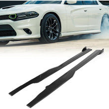 Side Skirts Compatible with 2015-2023 Dodge Charger SRT Daytona Scat Pack R/T 392 GT Rocker Panels Guard Extension Body Kit ABS Plastic Unpainted Black Pair