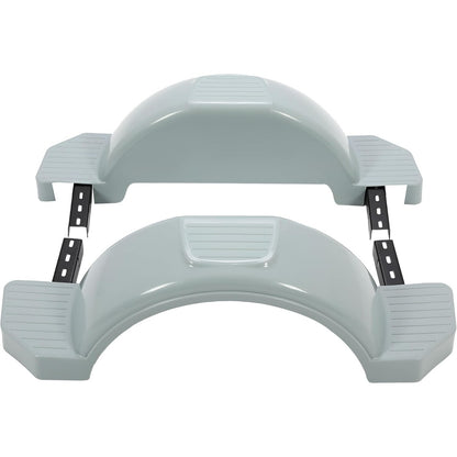 ?Set of 2 Single Axle Trailer Fenders 13 Inches Wheels Tire Skirt Boat (Gray) LYAP-274S-3