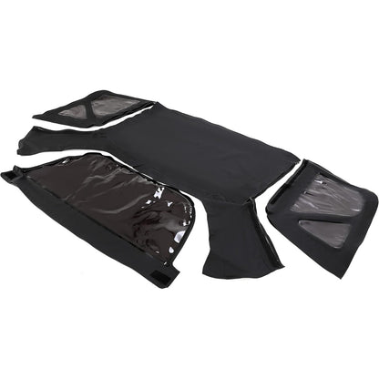 Convertible Soft Top Replacement  for  1996-2002 Kia Sportage Black Sailcloth Vinyl Tinted Plastic Window