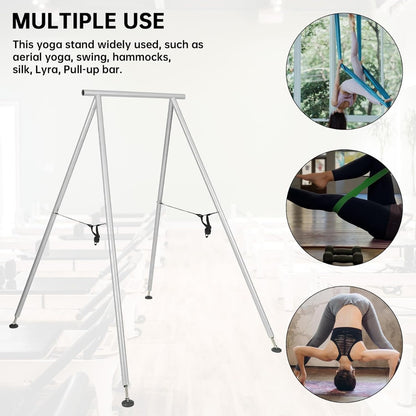 HECASA 8.1 FT Aerial Yoga Stand 550lbs Max Capacity for Indoor and Outdoor Fitness Bodybuilding Height Adjustable for Yoga Frame