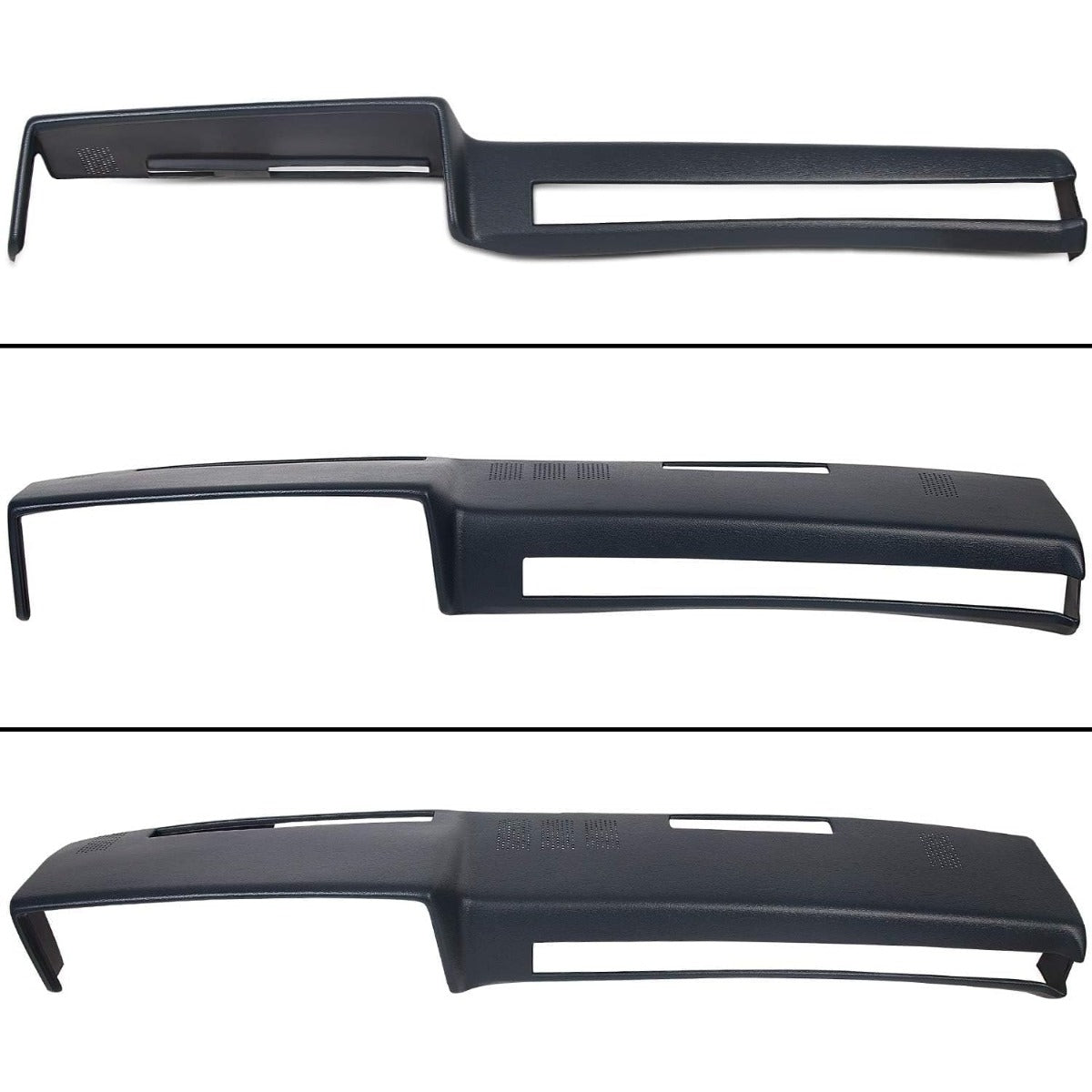 ECOTRIC Dash Board Cover & AC Vent Plate Compatible with 1981-1991 Chevy Blazer Suburban GMC Jimmy | Dark Blue, Two Packages