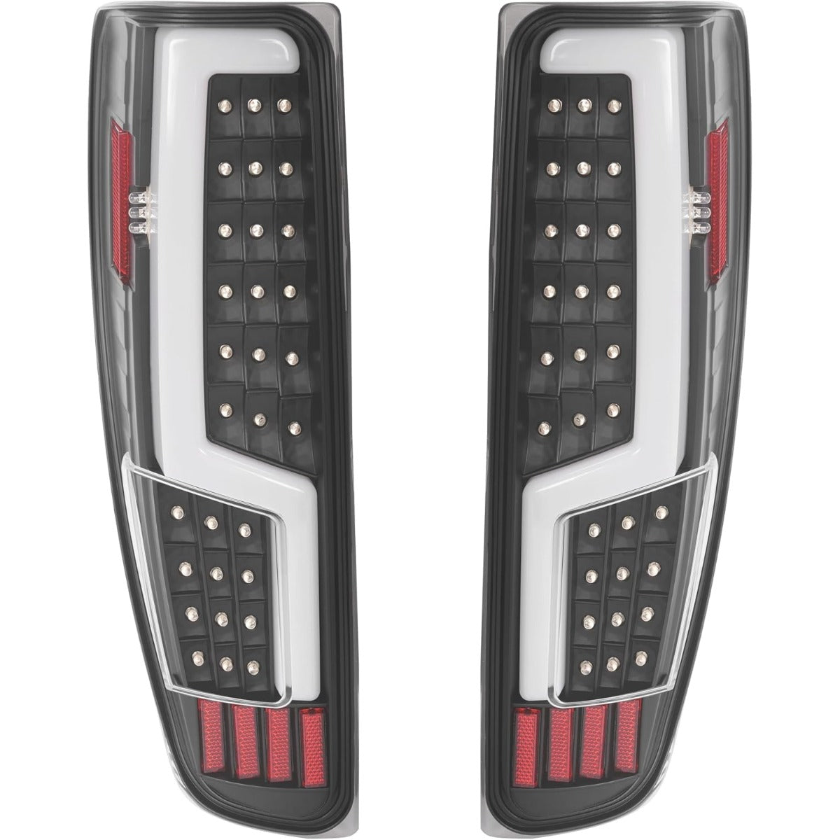 ALMULOO Pair Tail Light Compatible with 2004-2012 Chevy Chevrolet Colorado GMC Canyon Isuzu i-280 i-290 i-350 i-370 Tail Lamp w/LED with LED Tube Bar Clear Lens Replacement for GM2800164 GM2801164