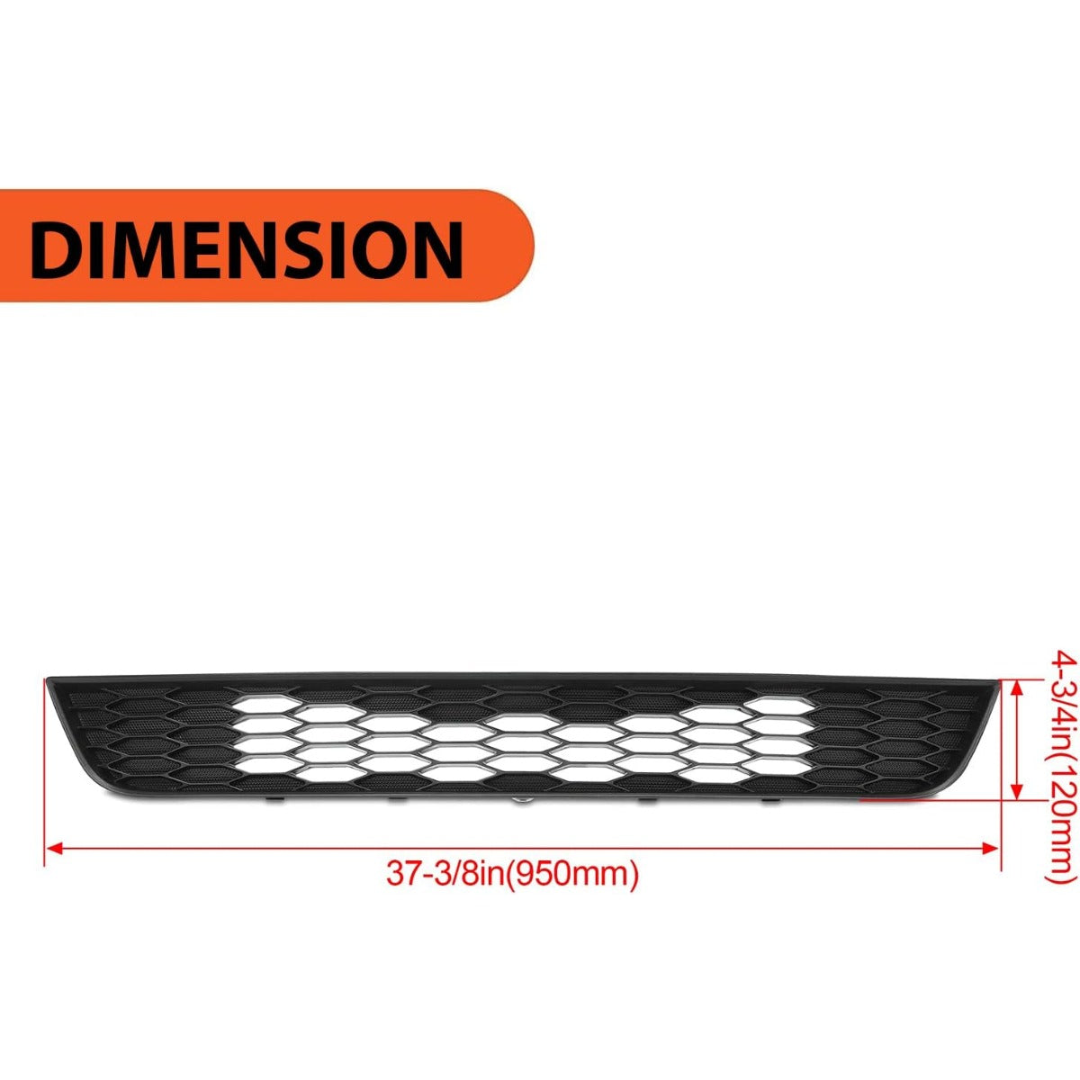 Bumper Lower Grille Compatible with 2013-2014 Ford Mustang Replacement for DR3Z17K945AB FO1036186 Front Bottom Bumper Grill Hood Mesh (W/O Appearance Package)