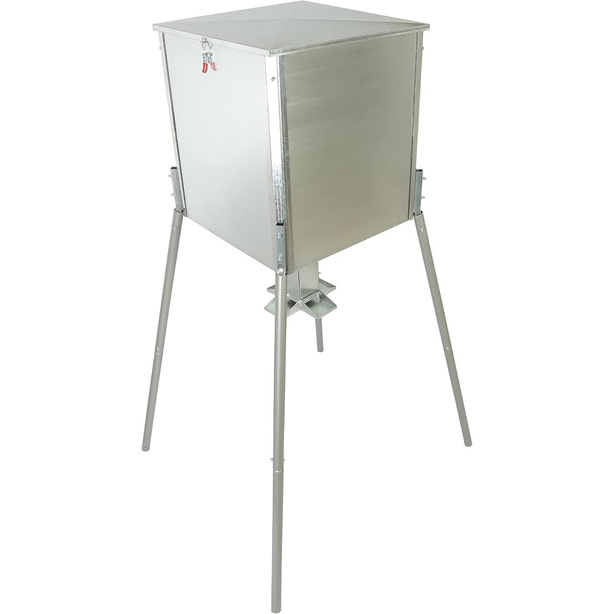 HECASA Steel 450LB Capacity Big Game Gravity Deer Feeder Galvanized Hunting w/o Foot Kit