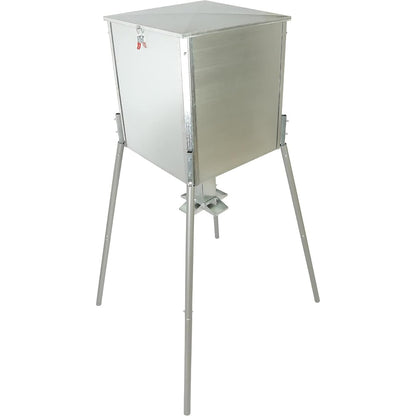 HECASA Steel 450LB Capacity Big Game Gravity Deer Feeder Galvanized Hunting w/o Foot Kit
