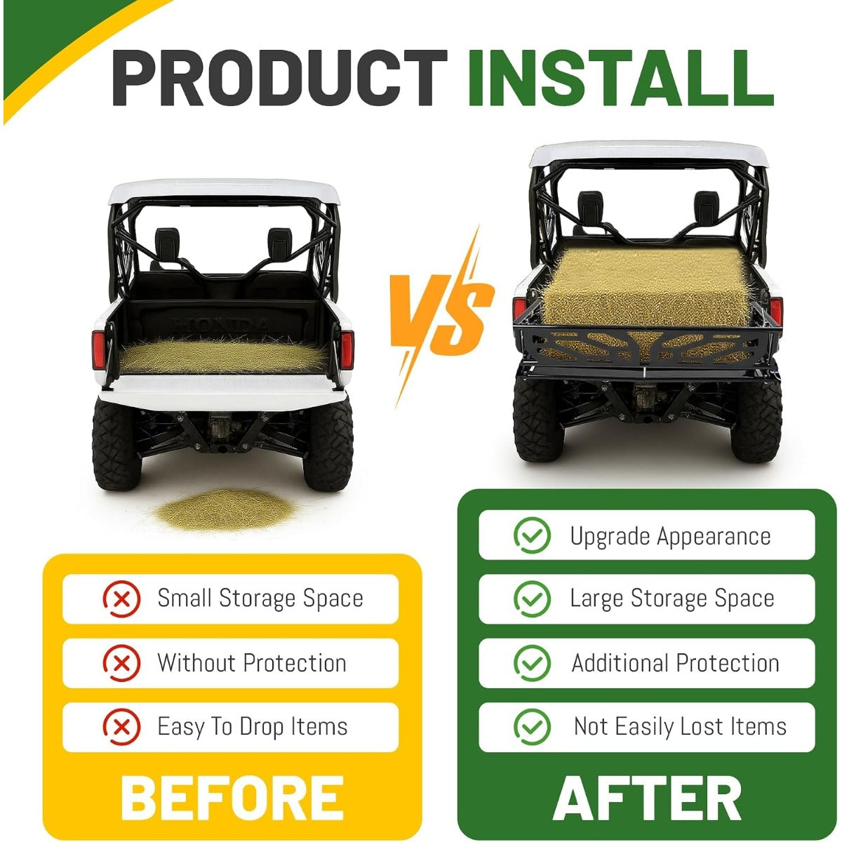 ALMULOO Cargo Tailgate Bed Extender Compatible with Pioneer 700-4 2016+
