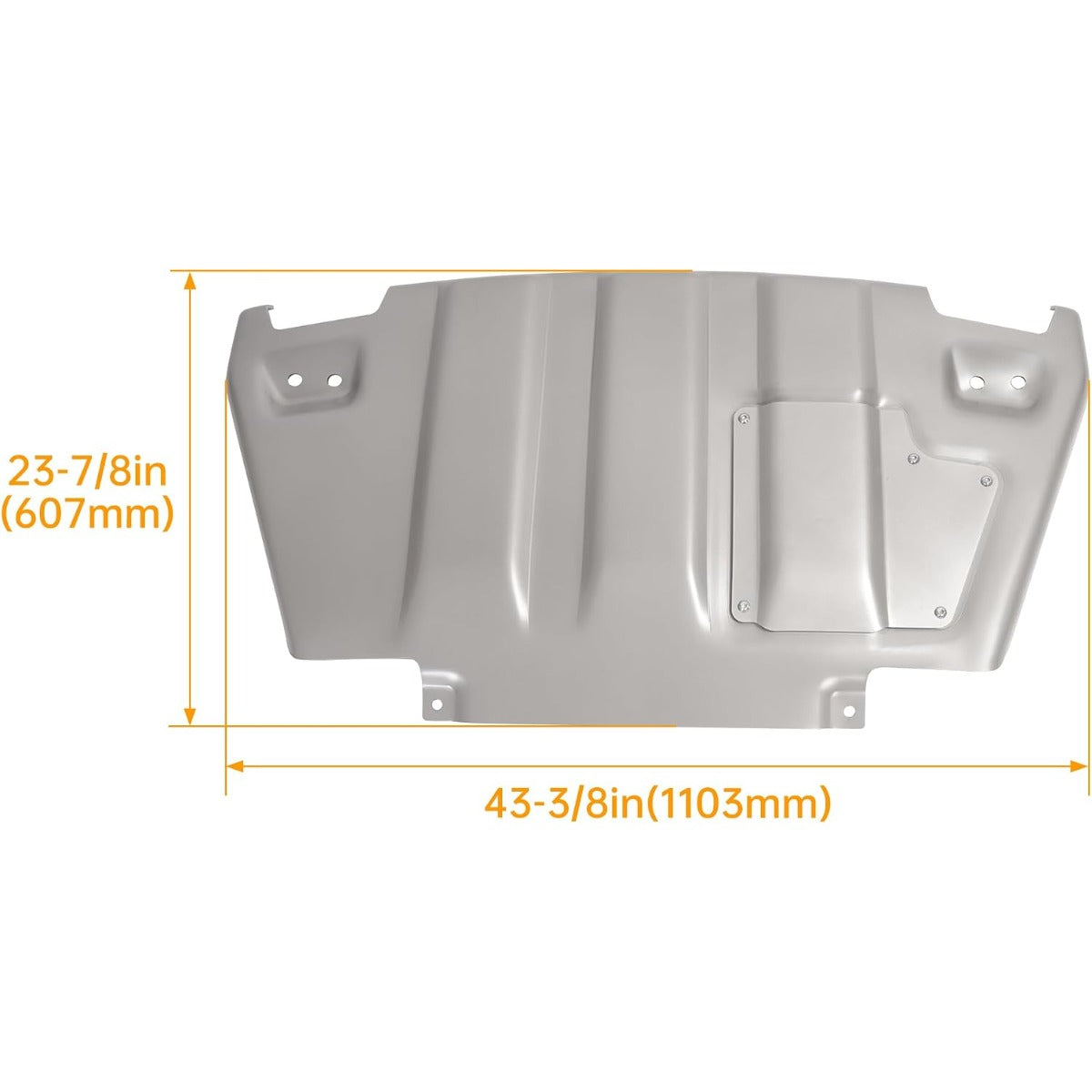 Front Bumper Skid Plate Compatible with 2017-2020 Ford F-150 F150 Raptor Aluminium Powder Coated Gray
