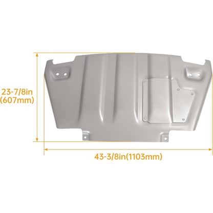 Front Bumper Skid Plate Compatible with 2017-2020 Ford F-150 F150 Raptor Aluminium Powder Coated Gray