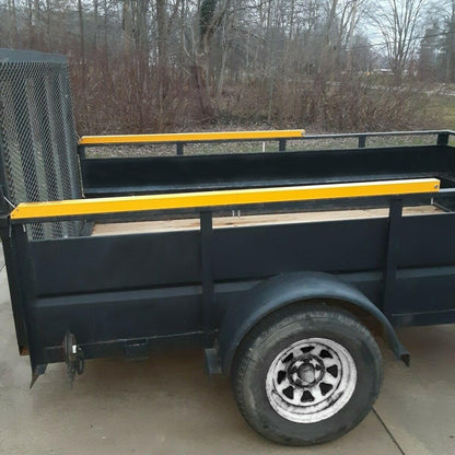 2 Sided Tailgate Utility Trailer Gate Liftgate Ramp Lift Assist System w/ 12 to 24 Inch Height Side Rail, 4 to 6 Feet Height Ramp Assist System