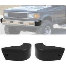 Front Bumper End Cap Extension Trim Pair Compatible with 1984-1989 Toyota 4Runner Pickup 4WD Replacement for 5210289106 5210389106 TO1005116 TO1004157 Plastic Black Textured - Left & Right Side