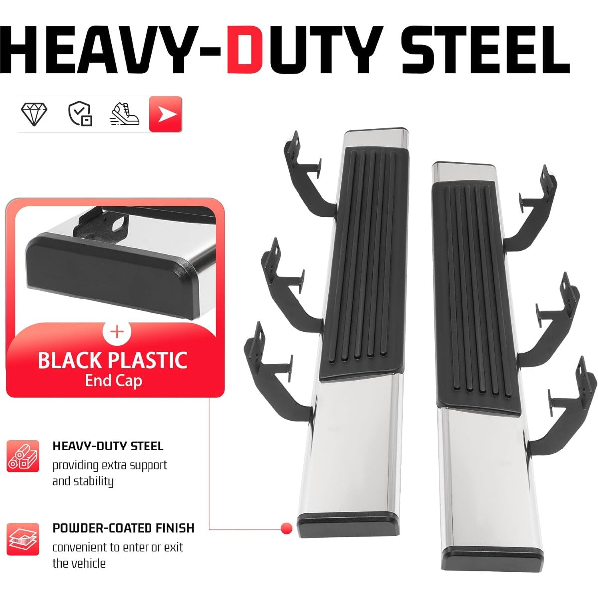 ALMULOO Side Steps Compatible with 2009-2026 Dodge Ram 1500 2500 3500