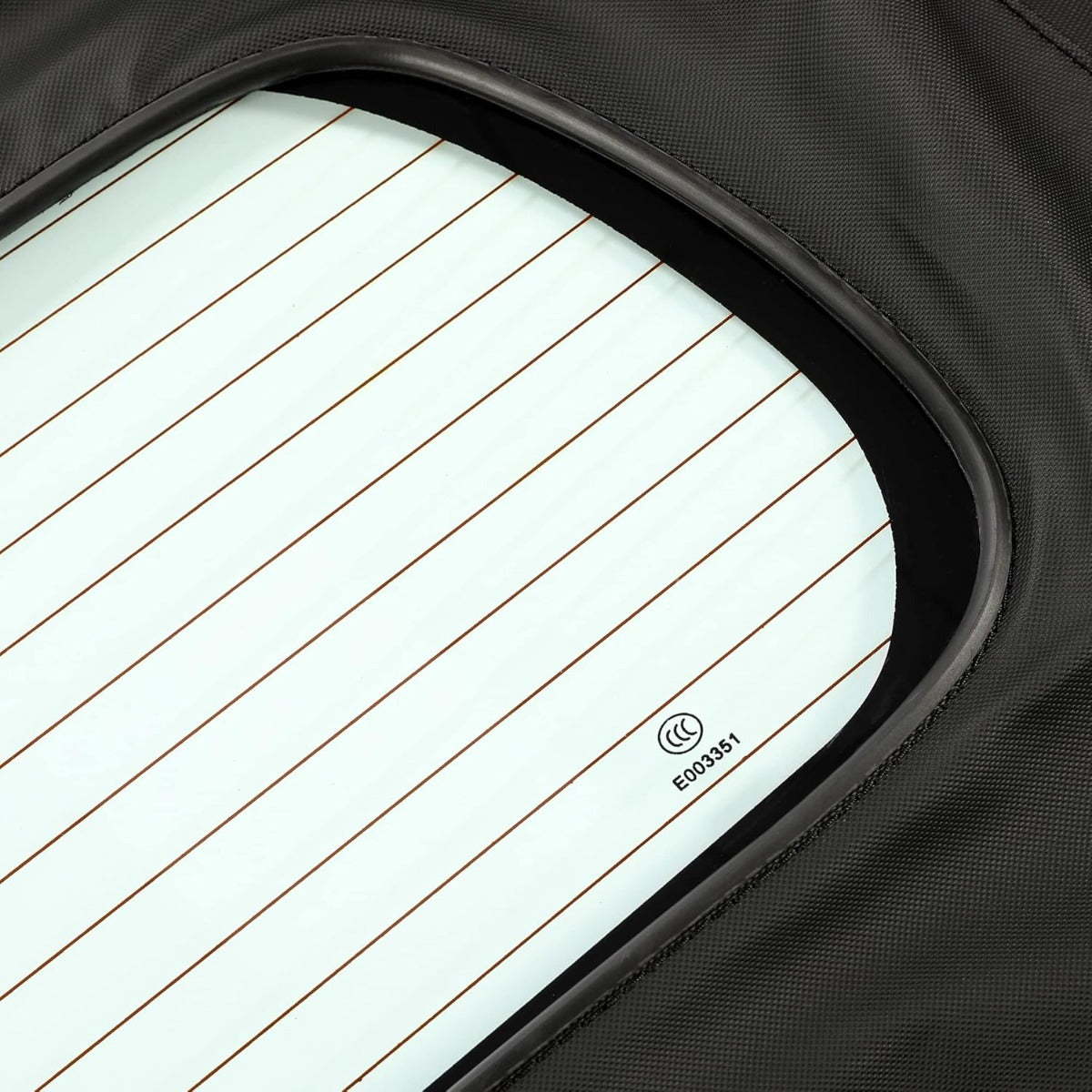 Convertible Soft Top for 2005-2013 Chevy Chevrolet Corvette C6, Sailcloth Vinyl Soft Roof Replacement, Black Color with Clear Heated Glass Window