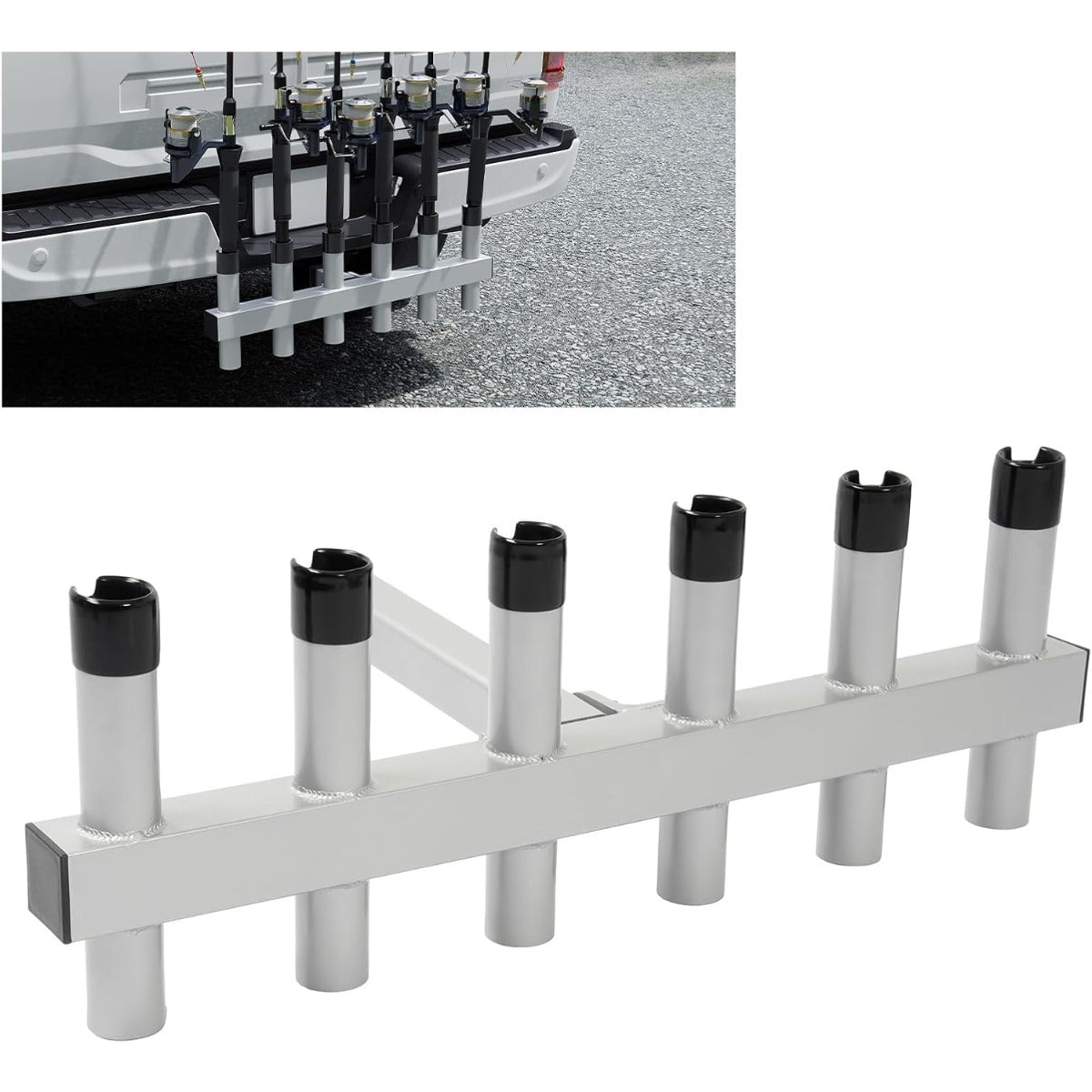 Extender 13" Hitch Mount Fishing Rod Holder Aluminium Fishing Pole
