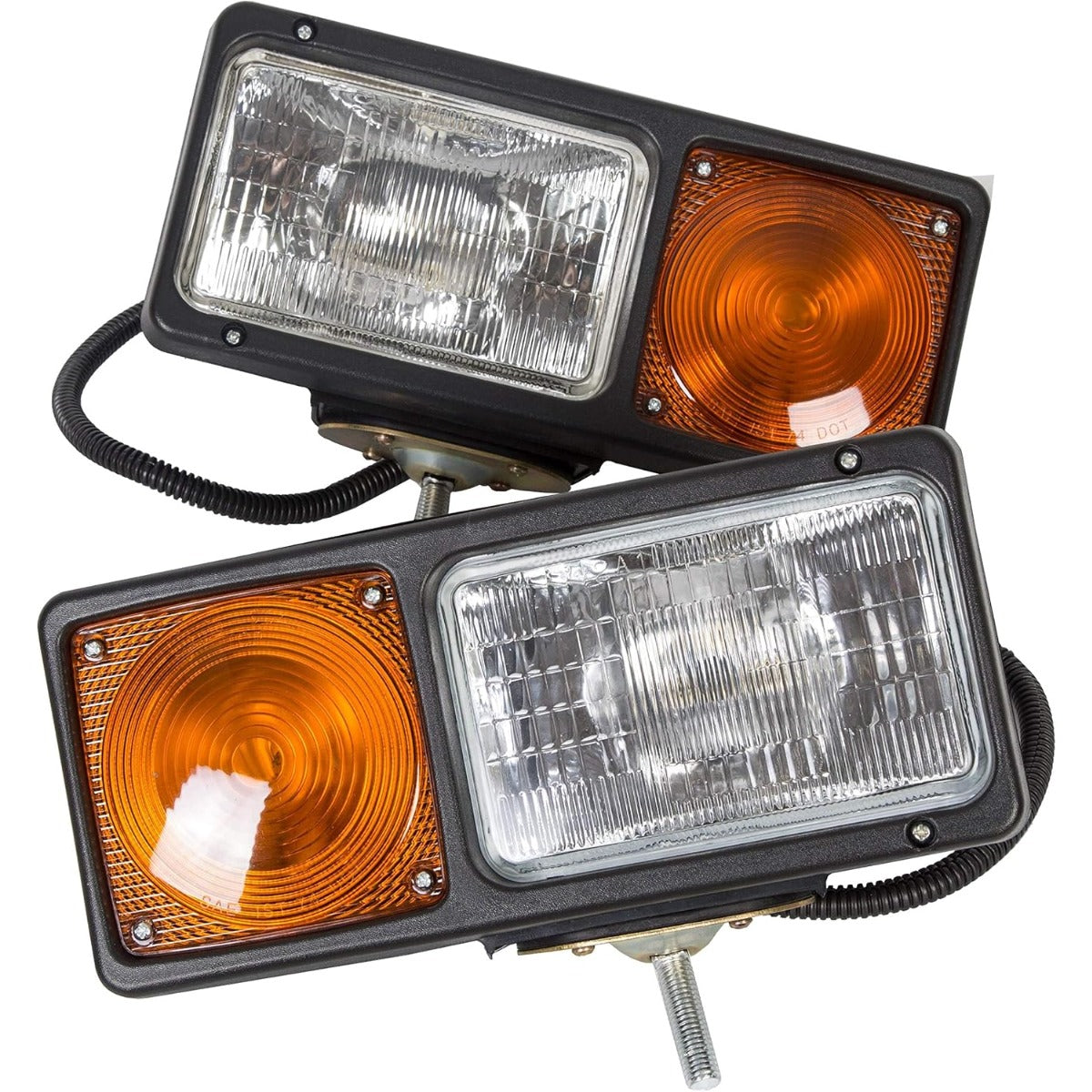 ECOTRIC 2 Pcs Universal Light Snow Plow Lamp Headlight Turn Signal Snowplow