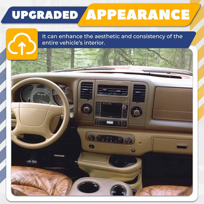 Dash Pad Bezel & Center Dash Radio Bezel Compatible with 1997-2003 Ford F150 Expedition Painted w/Air Vent ABS Plastic (Brown) Not Compatible with 4WD