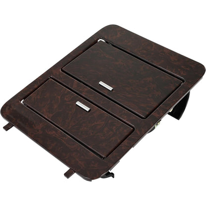 KUAFU Woodgrain Center Console Cup Holder Storage Compatible with 2007-2014 Chevy Silverado GMC Sierra/Cadillac Escalade Full Size GM Trucks Replacement for 23164631
