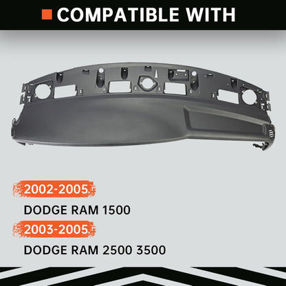 Full Dashboard Replacement Dashboard Panel Dash Pad Cover Compatible with 2002-2005 Dodge RAM 1500 2500 3500 Instrument Panel (Dark Slate Gray) LYAP-028S
