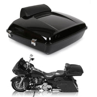 Load image into Gallery viewer, 5.5inches Razor Motorcycle Trunk Luggage w/Backrest Compatible with 2014-2024 Harley Davidson Touring Models Trunk Tail Box DTS
