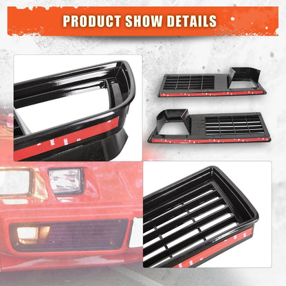 Yikatoo Front Grill Compatible with 1979 1980 1981 Pontiac Firebird/Trans Am Grilles Set W/Fitting Kit Pair