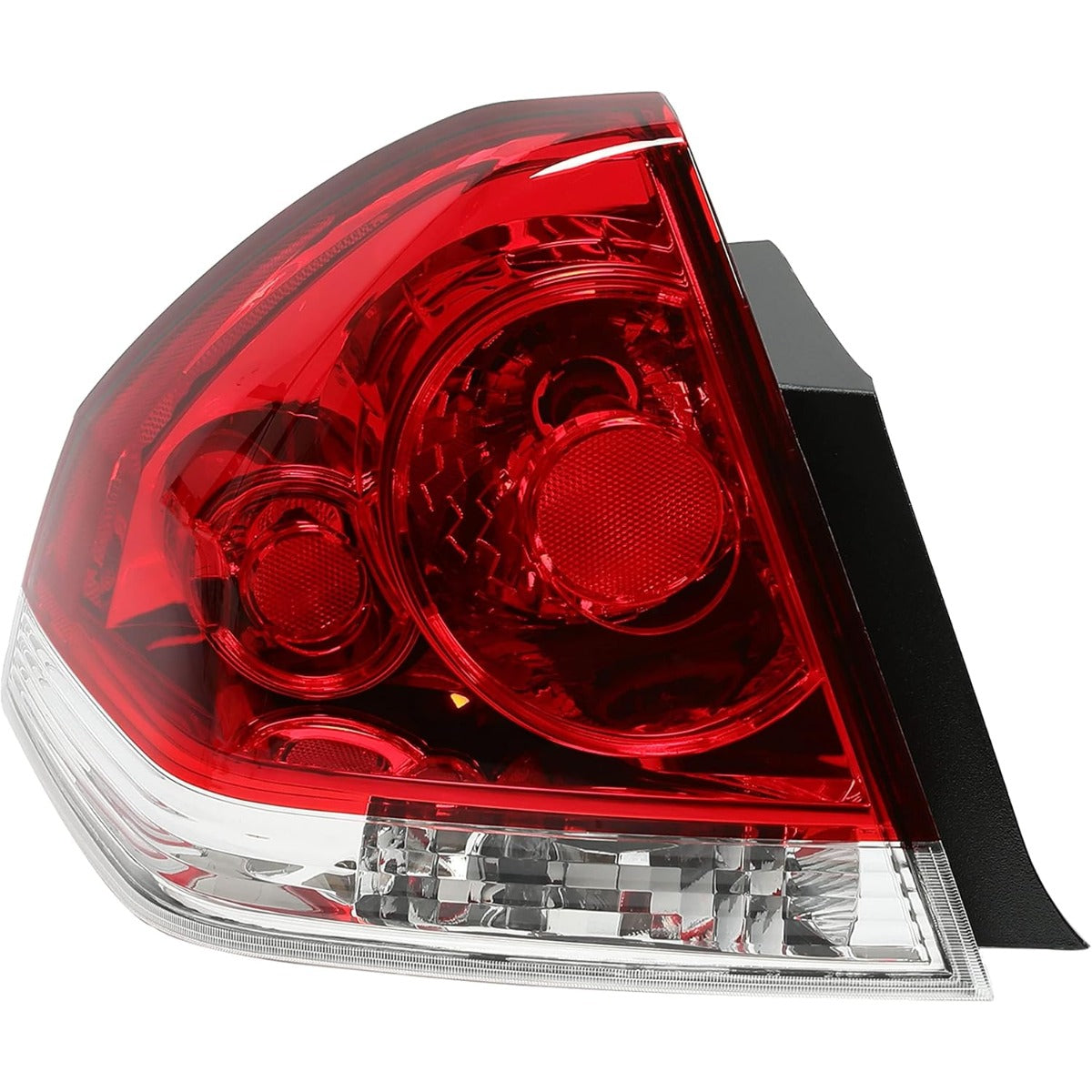 KUAFU Tail Light Left w/Bulb Compatible with 2006-2013 Chevrolet Impala 2014-2016 Chevrolet Impala Limited Tail Lamp Replacement for 25971597 GM2800193 Plastic Red Lens