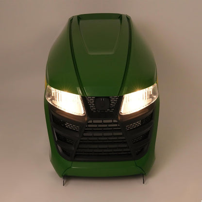 HECASA Complete Hood Kit Hood Side Panel Upper Hood Front Grille w/Headlight Compatible with John Deere X300 X304 X310 X320 X350 X370 X384 X394 Replacement for AUC13489 AUC13490 M168883 M168888