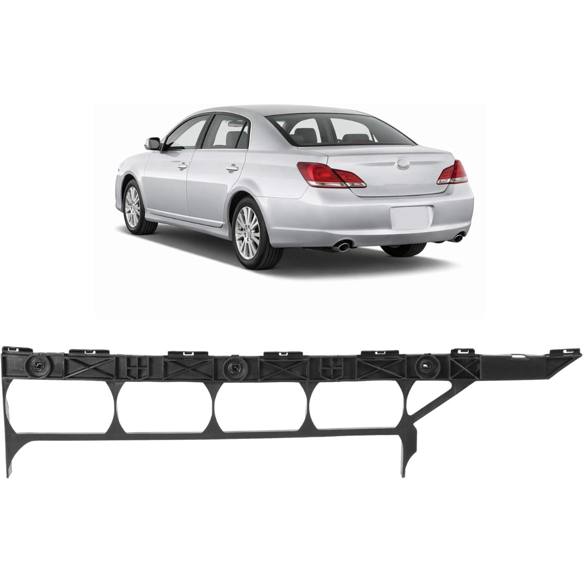 ALMULOO RH Rear Bumper Bracket Compatible with 2005-2012 Toyota Avalon(Base, Touring, XL, Limited, XLS) Replacement For 52575AC030 TO1133122 Right Passenger Side Bumper Retainer Plastic(PP+GF15%)