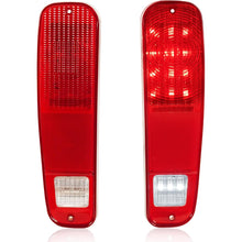 HECASA LED Tail Lights Brake Lamps Compatible with 1973-1977 Ford Pickup F100 F150 F250 F350 Driver & Passenger Side - Red Lens
