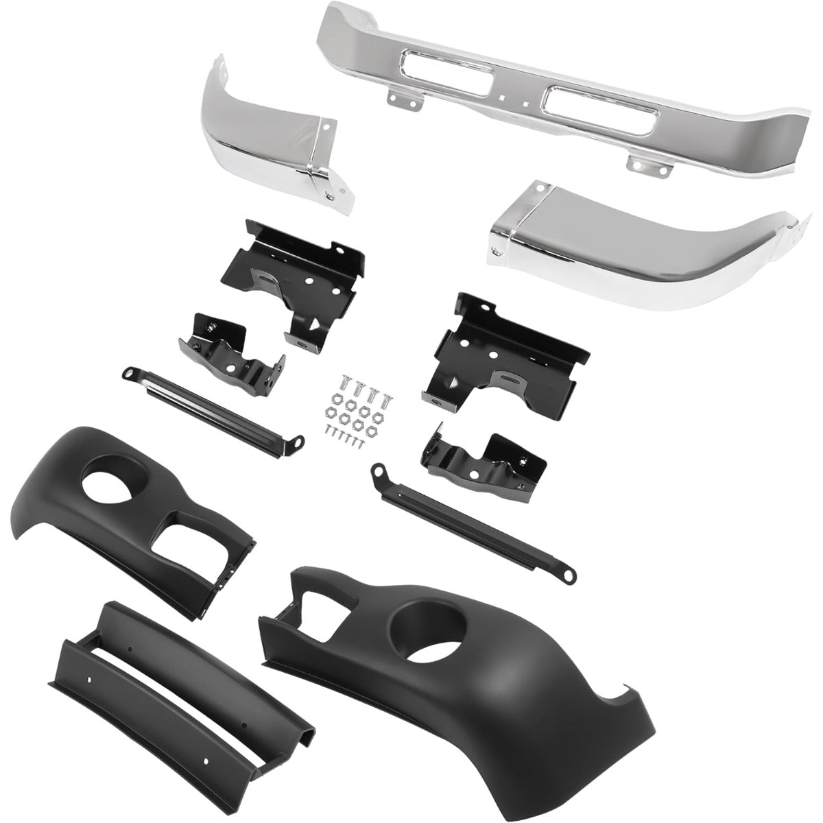 KUAFU Bumper Face Bar+Bumper Cover Compatible with Sierra