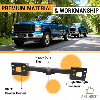 HECASA 2" Trailer Hitch Receiver Compatible with 99-07 F250 F350 F450 F550