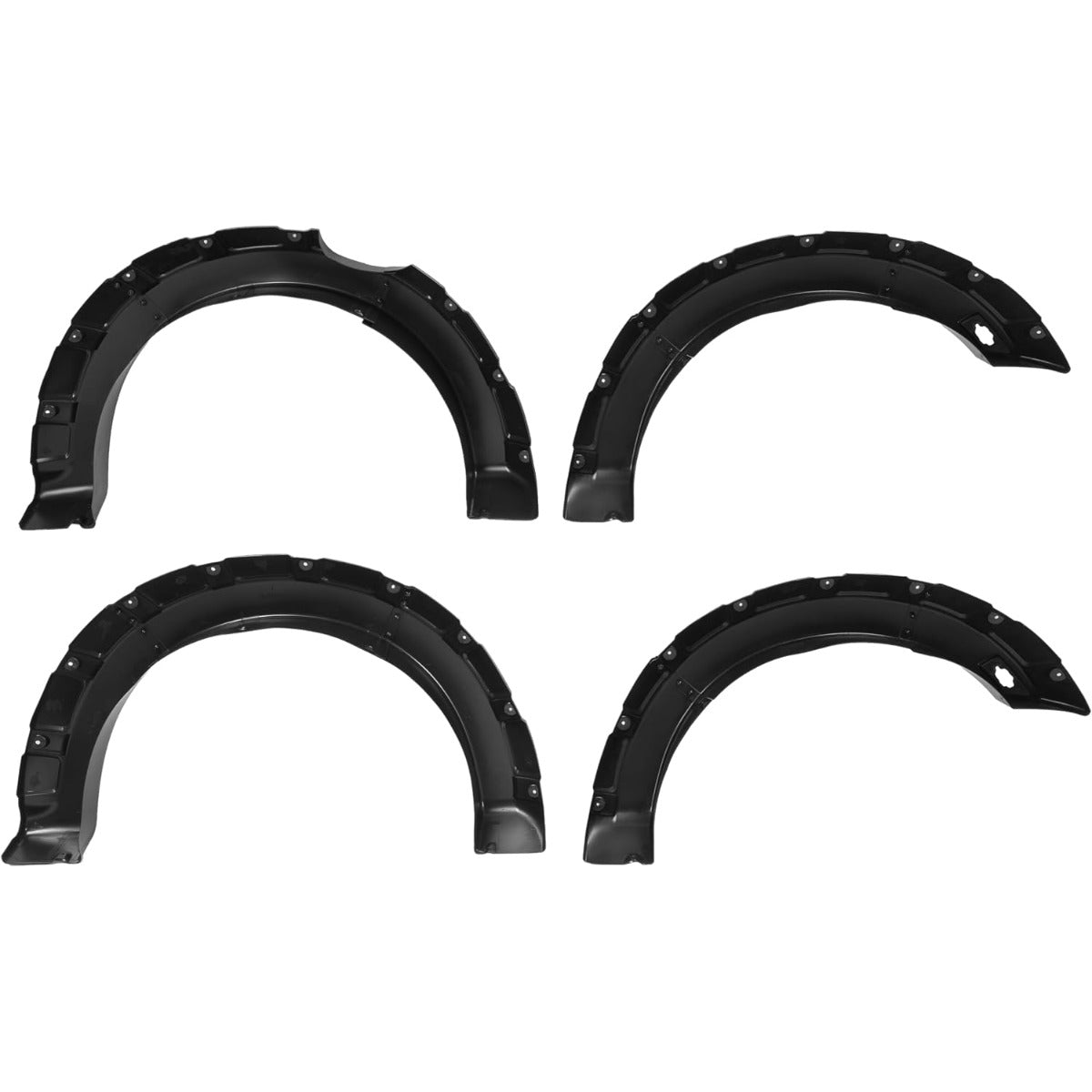 6.1' Beds Fender Flares Compatible with 2019-2023 Ford Ranger Pocket Rivet Fender Flares Plastic(PP) Textured Black 4 Pcs