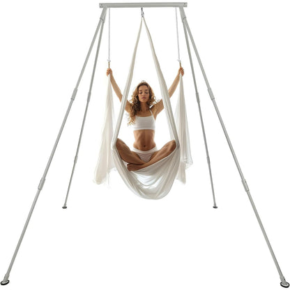 8.1 FT Aerial Yoga Stand 550lbs Max Capacity for Indoor and Outdoor Fitness Bodybuilding Height Adjustable for Yoga Frame & Yoga Hammock LYOM-098-1