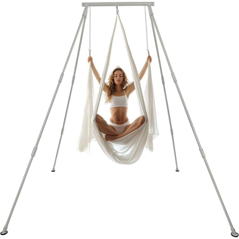 HECASA 8.1 FT Aerial Yoga Stand 550lbs Max Capacity for Indoor and Outdoor Fitness Bodybuilding Height Adjustable for Yoga Frame & Yoga Hammock LYOM-098-1
