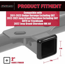 Class 3 Trailer Hitch Compatible with 2011-2023 Dodge Durango 2012-2021 Jeep Grand Cherokee 2022 Jeep Grand Cherokee WK All Trailer Tow Hitch 2 Inch Receiver, NN2173