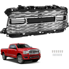 Front Grill Compatible with 2020-2024 Dodge Ram 2500/3500 Front Bumper Grille Plastic (ABS) Chrome+Painted Silvery+Black Replacement for 68516019AA