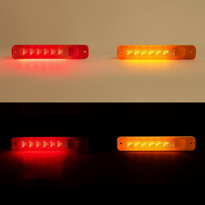 HECASA 8PCS Tail Lights & Front Parking Lights & Side Markers Kit Compatible with 1973-1977 Ford Pickup Red+Amber Lens