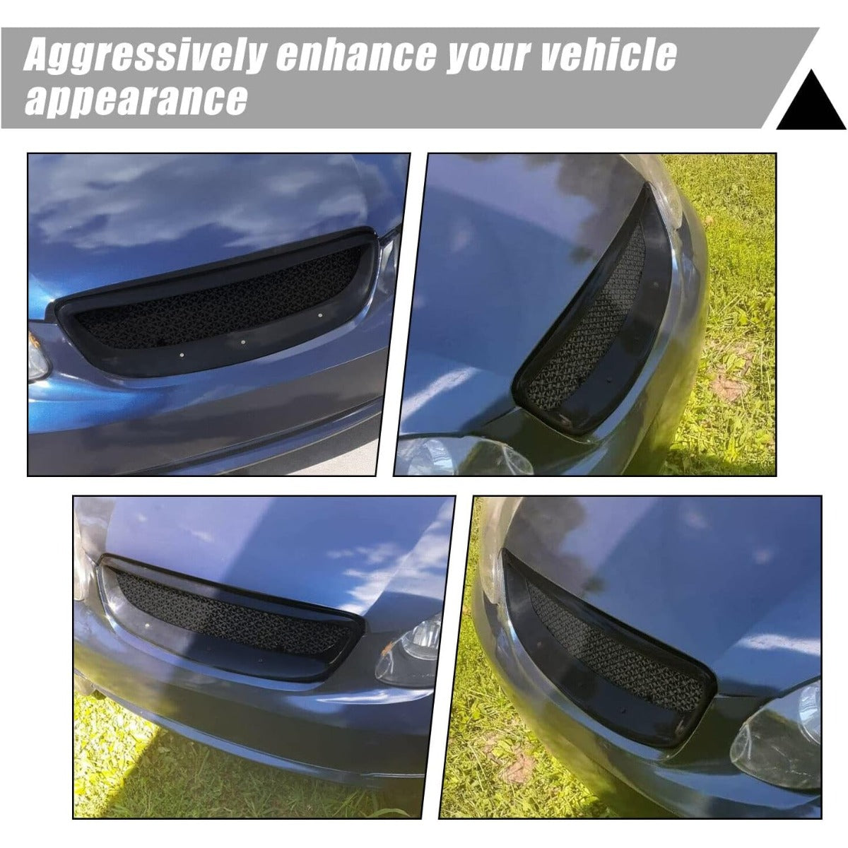 Front Bumper Grill Compatilbe with 2003-2006&2008 Toyota Corolla CE/LE/S/XRS Sedan 4-Door Front Hood Grille Black