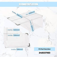 Load image into Gallery viewer, HECASA 2 Pack 240337103 Refrigerator Crisper Drawer Compatible with Kenmore Frigidaire Fridge Drawer Refrigerator Pan Shelf 240337102 240337105 240337107 240337108 240337109 Replacement Only LYOP-048X2
