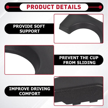 Center Console Cup Holder Armrest Pad Replacement Compatible with 2004-2014 Ford F150 Black