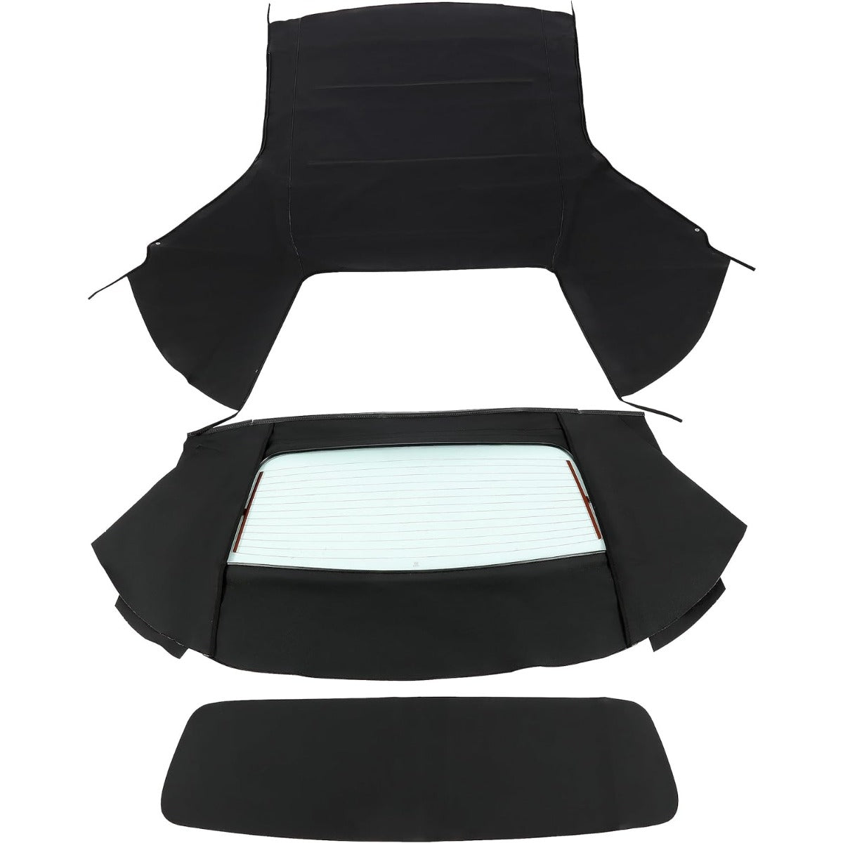 Convertible Soft Top w/Heated Glass Window for 1996-2006 Chrysler Sebring Dodge Stratus Durable Black