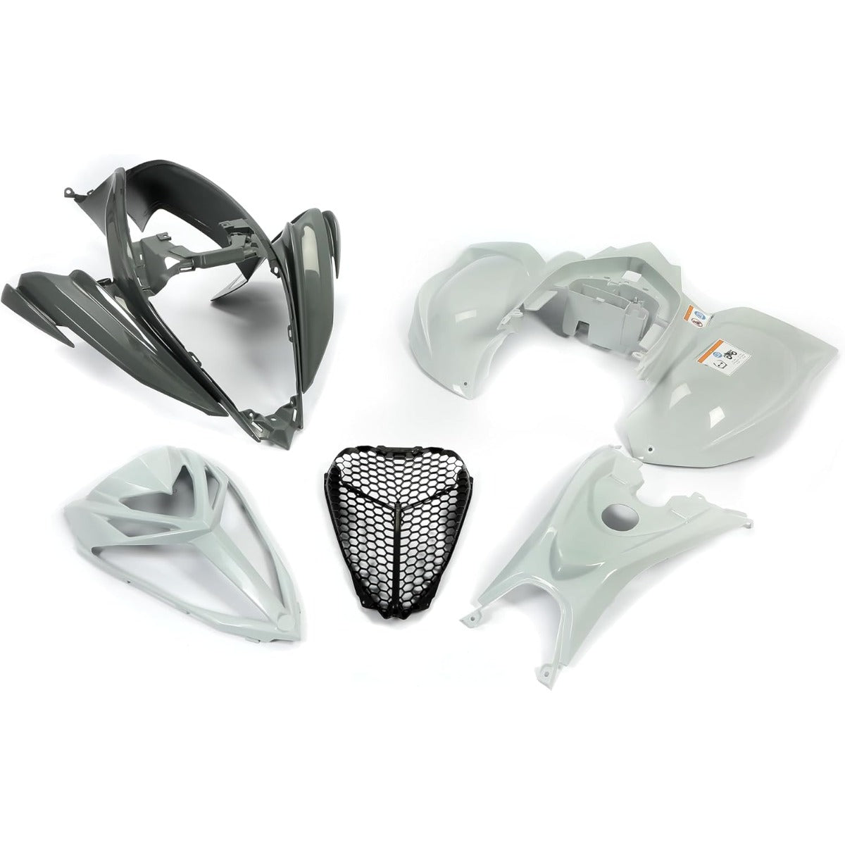 HECASA Front & Rear Fender Flares + Gas Cap + Tank Cover + Grille/Fender + Mesh Compatible With 2006-2023 YAMAHA Raptor 700 700R Plastic Kit Bodywork Gray & Black