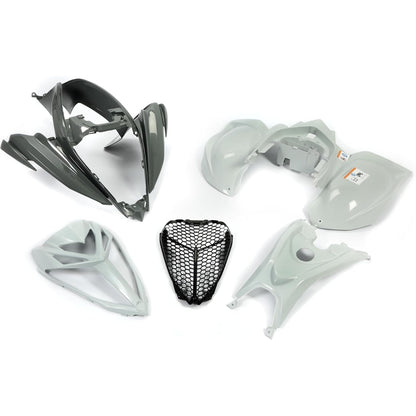 HECASA Front & Rear Fender Flares + Gas Cap + Tank Cover + Grille/Fender + Mesh Compatible With 2006-2023 YAMAHA Raptor 700 700R Plastic Kit Bodywork Gray & Black