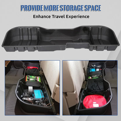 Under Seat Storage Box Compatible with Crew Cab 2007-2019 Silverado/Sierra 1500 / 2500HD / 3500HD Under Seat Storage Container Replacement for #23183674 LYAP-211