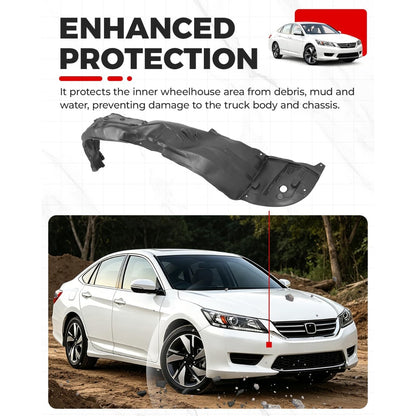 HECASA Front Inner Fender Liner Compatible with 2013-2015 Honda Accord Sedan Replacement for 74100T2AA00 HO1249150, Splash Shield Guard Right Passenger Side